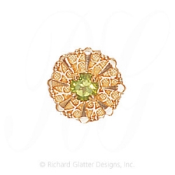 GS442 PD - 14 Karat Gold Peridot Slide 